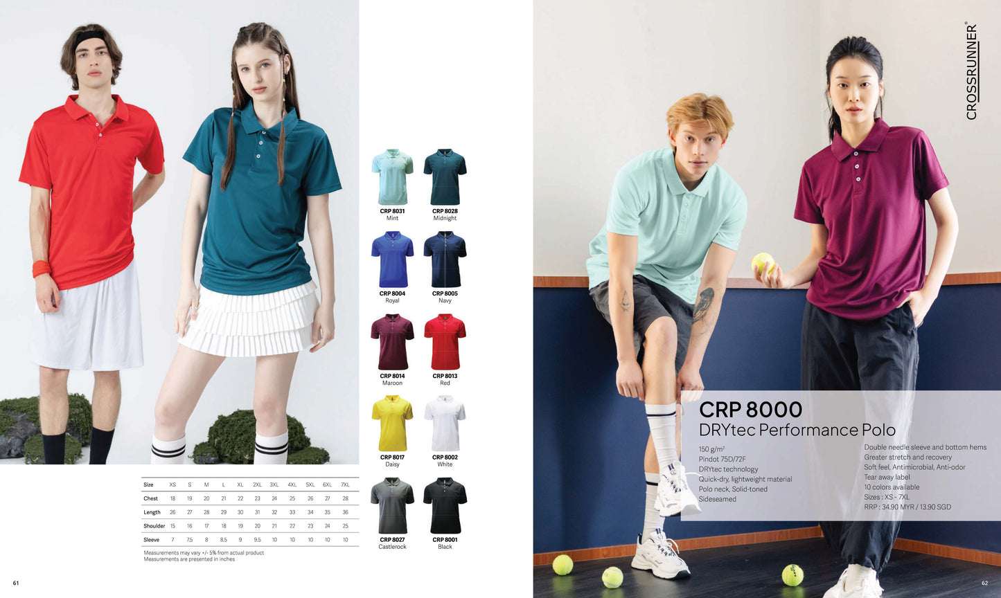 Crossrunner DRYtec Performance Polo (CRP8000)