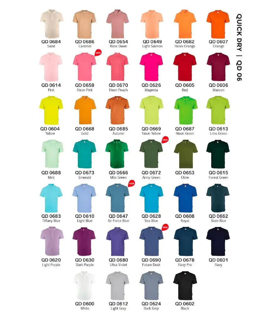 Basic Dri-Fit Microfibre Polo T-Shirt 160gsm (QD06)