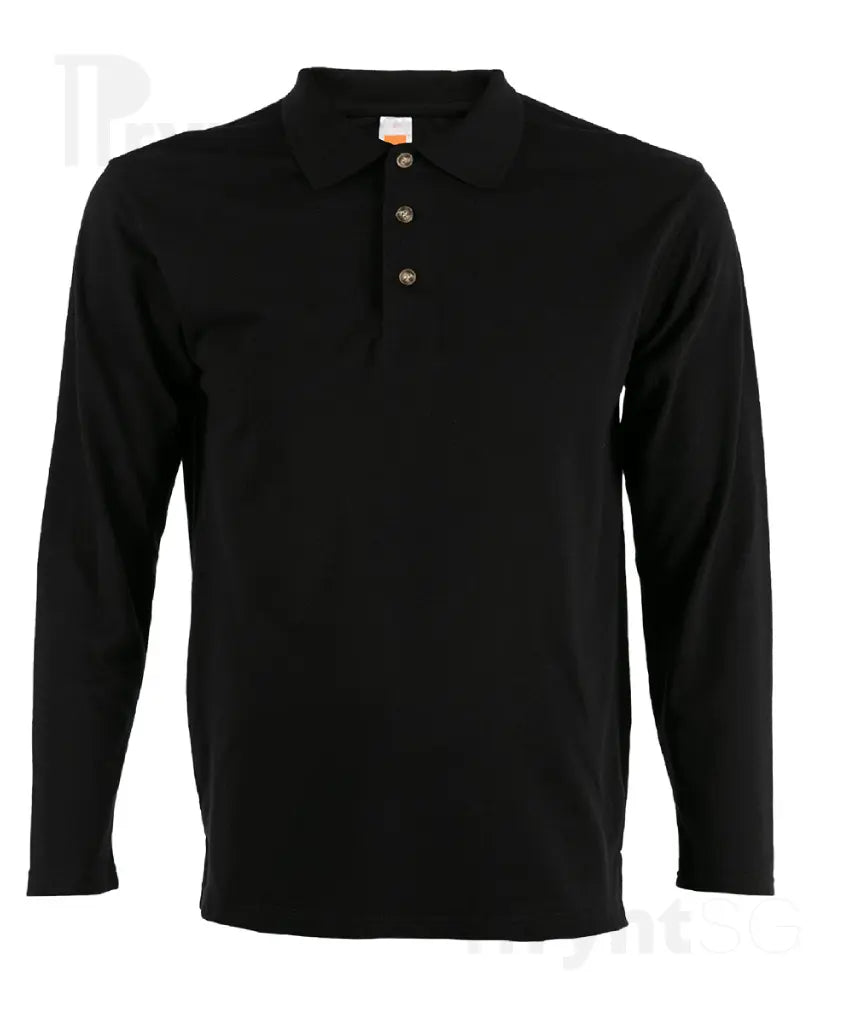Basic Honeycomb Long Sleeve Cotton Polo T-Shirt 220-230gsm (HC09)