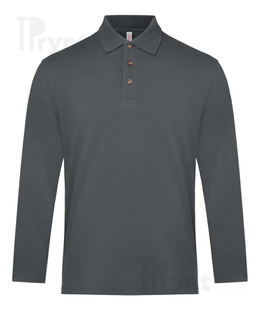 Basic Honeycomb Long Sleeve Cotton Polo T-Shirt 220-230gsm (HC09)