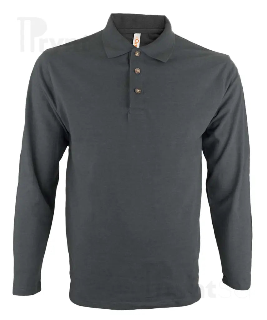 Basic Honeycomb Long Sleeve Cotton Polo T-Shirt 220-230gsm (HC09)
