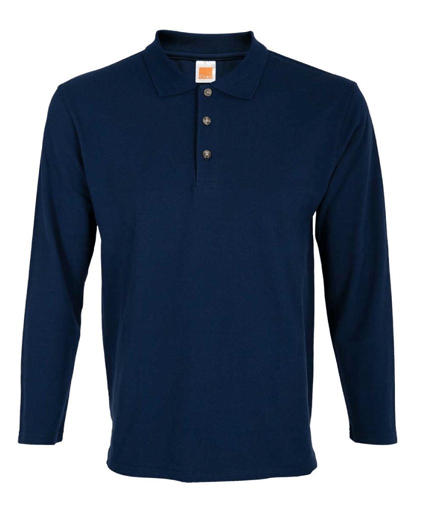 Basic Honeycomb Long Sleeve Cotton Polo T-Shirt 220gsm (HC09)