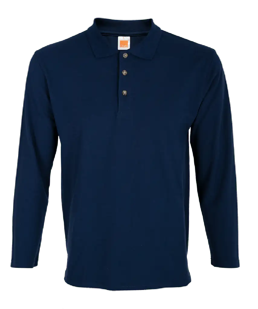 Basic Honeycomb Long Sleeve Cotton Polo T-Shirt 220gsm (HC09)