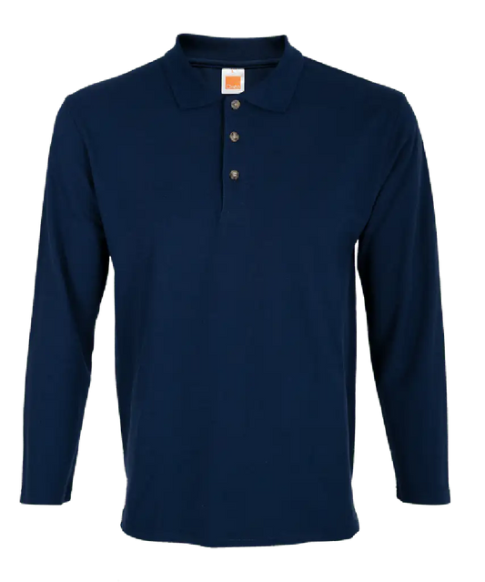 Basic Honeycomb Long Sleeve Cotton Polo T-Shirt 220gsm (HC09)