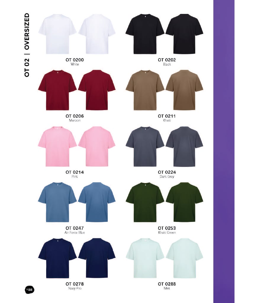 Premium Oversized Crew Neck T-Shirt 210gsm (OT02)
