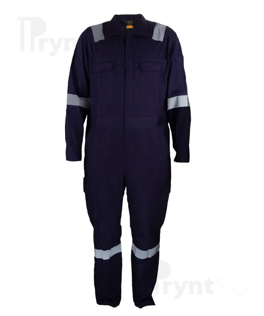 Cotton Coverall with Reflective Tape 185-190gsm (OV02)