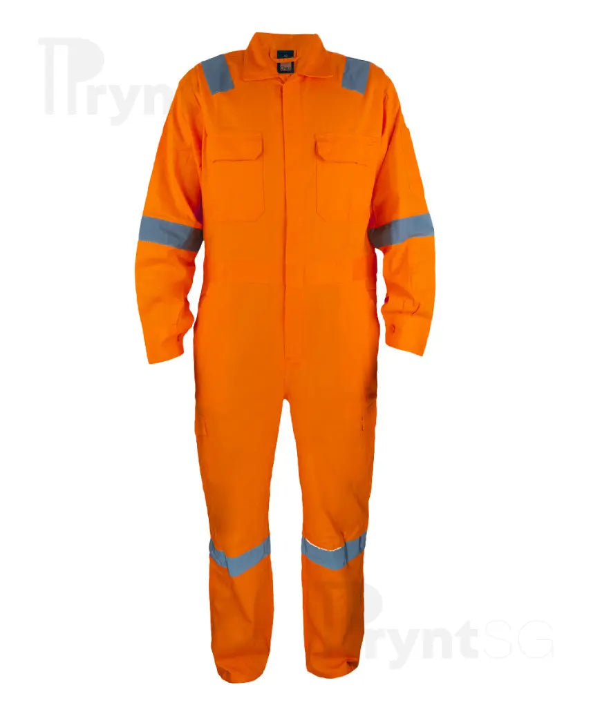 Cotton Coverall with Reflective Tape 185-190gsm (OV02)