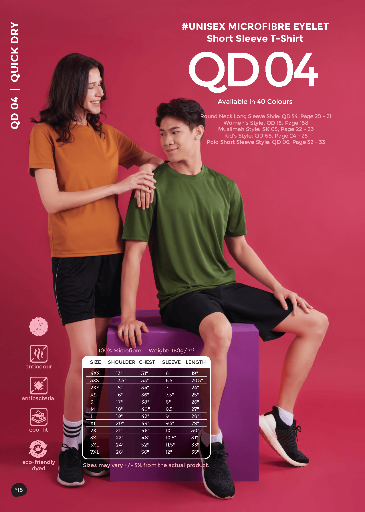 Basic Dri-Fit Microfibre T-Shirt 160gsm (QD04)