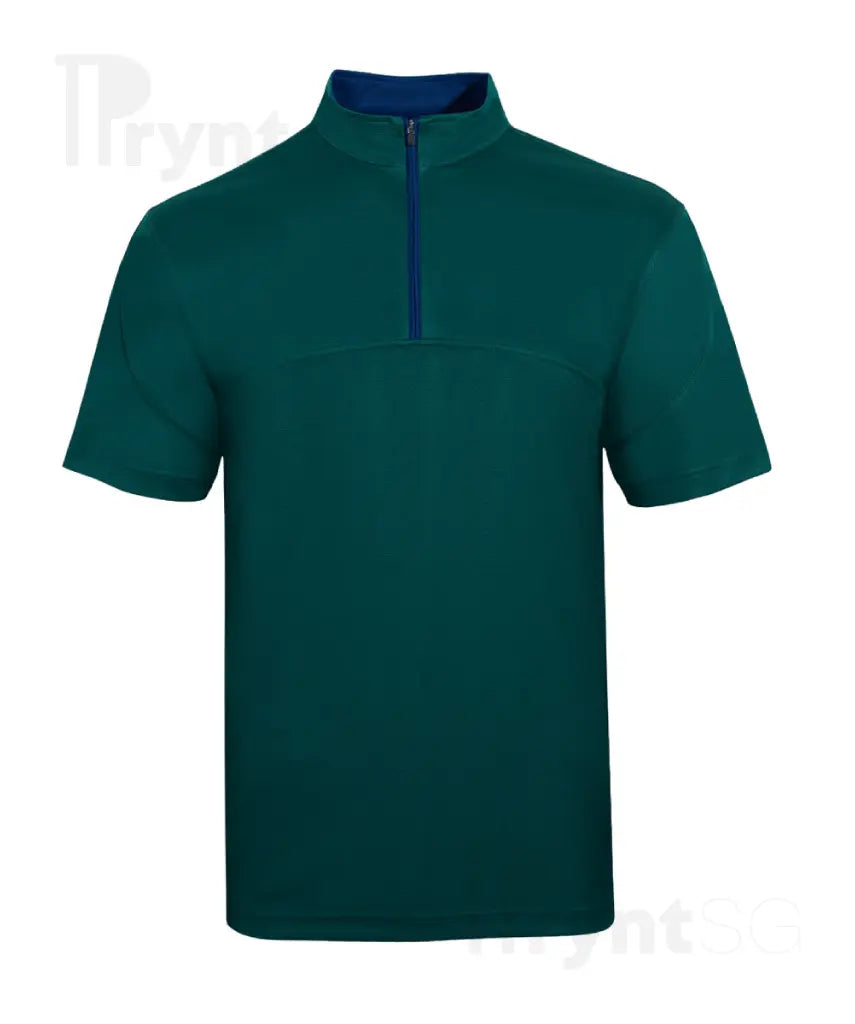 Dri-Fit Microfibre Half-Zip Mock Collar Polo T-Shirt 170gsm (QD18)