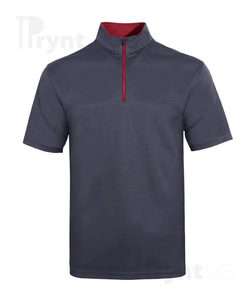 Dri-Fit Microfibre Half-Zip Mock Collar Polo T-Shirt 170gsm (QD18)