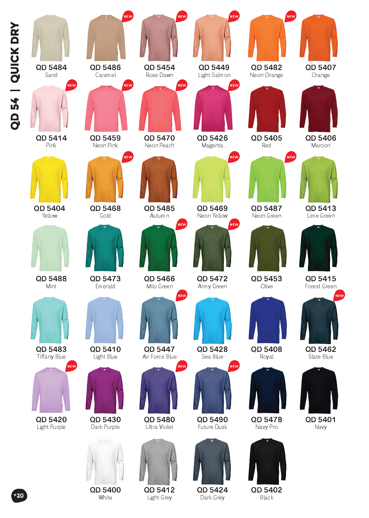 Basic Dri-Fit Microfibre Long Sleeve T-Shirt 160gsm (QD54)