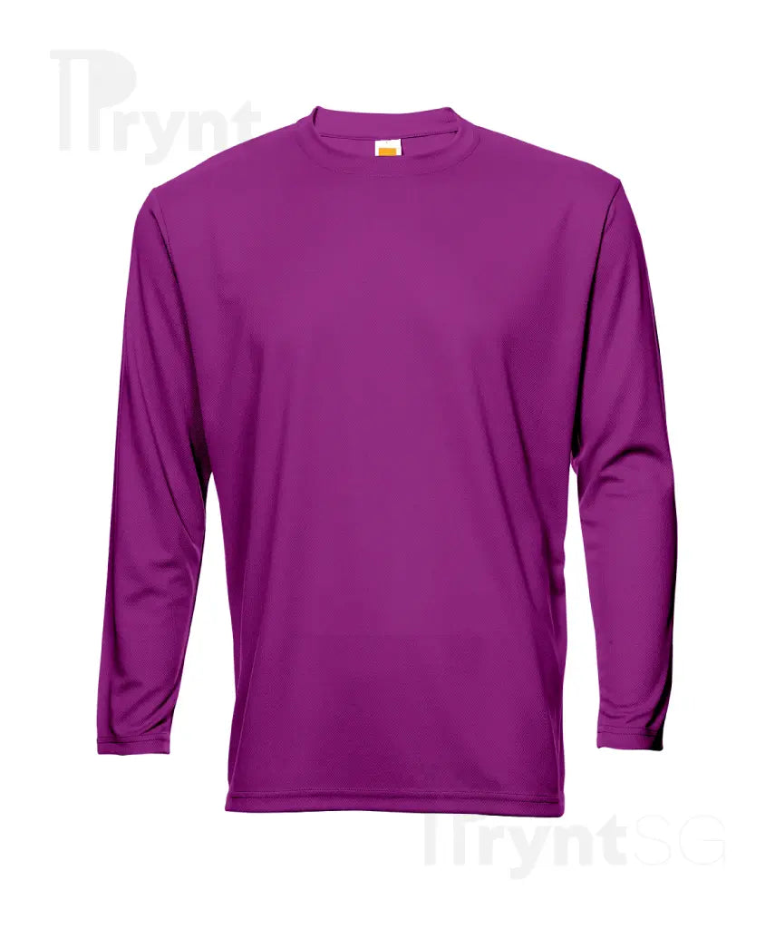Basic Dri-Fit Microfibre Long Sleeve T-Shirt 160gsm (QD54)