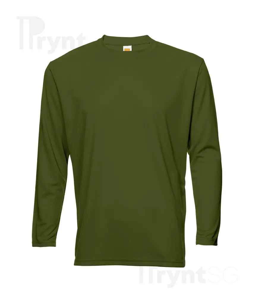 Basic Dri-Fit Microfibre Long Sleeve T-Shirt 160gsm (QD54)