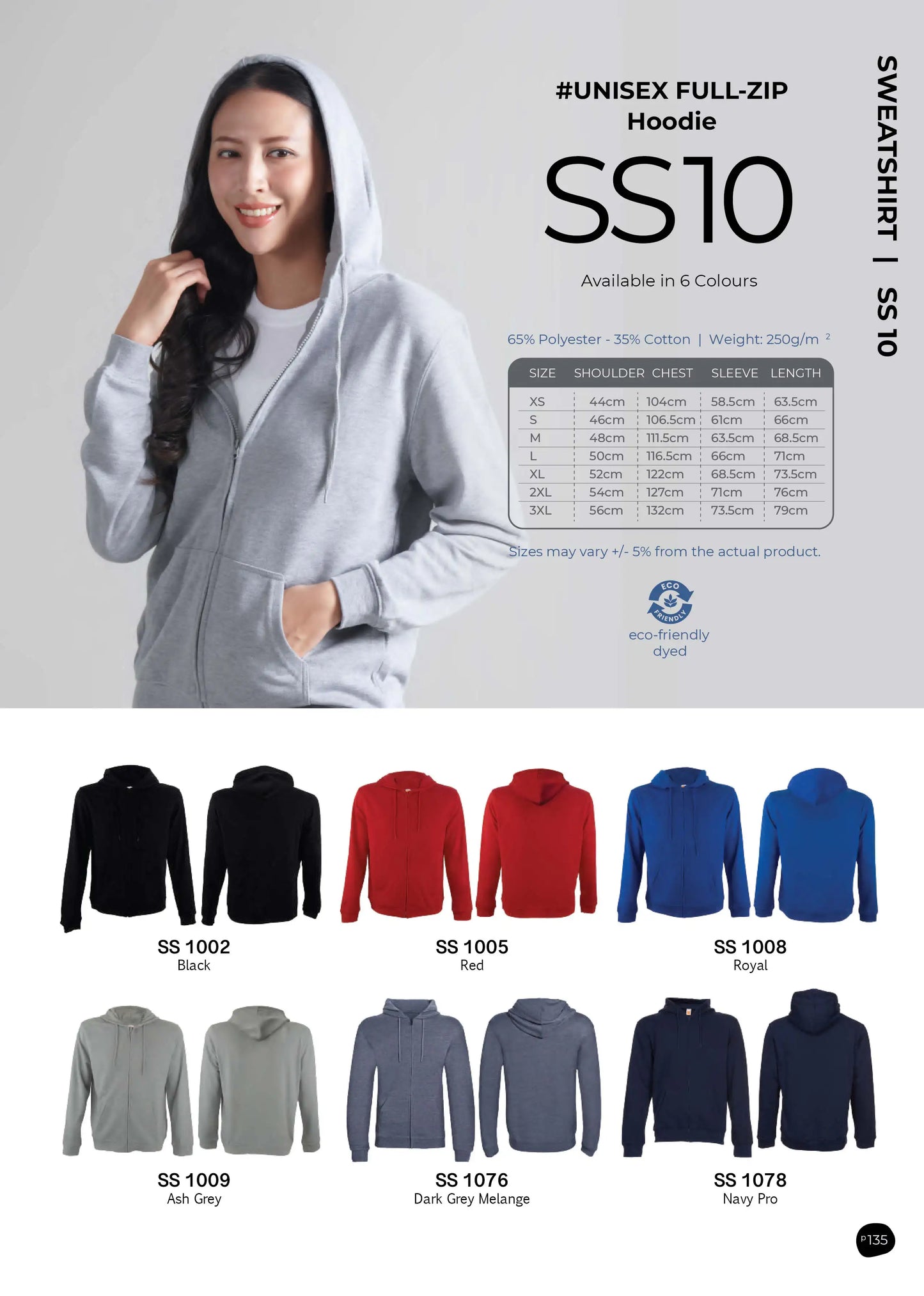 Basic Full Zip Hoodie 250gsm (SS10)